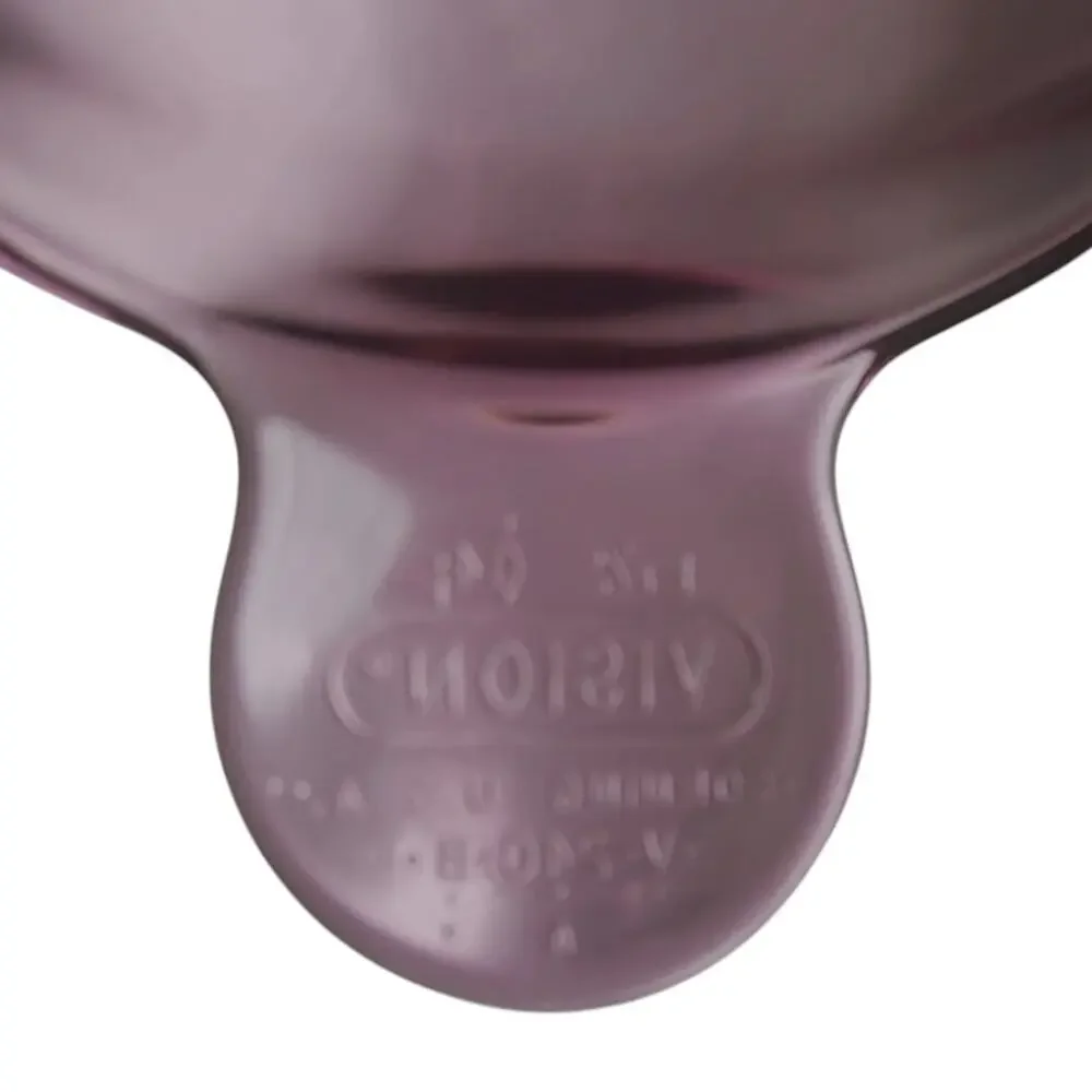 Vintage Corning Visions Cranberry Purple 1.5 Qt Covered Casserole Dish